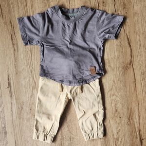 Little Bipsy 0-3 Month Tee & Chino Jogger